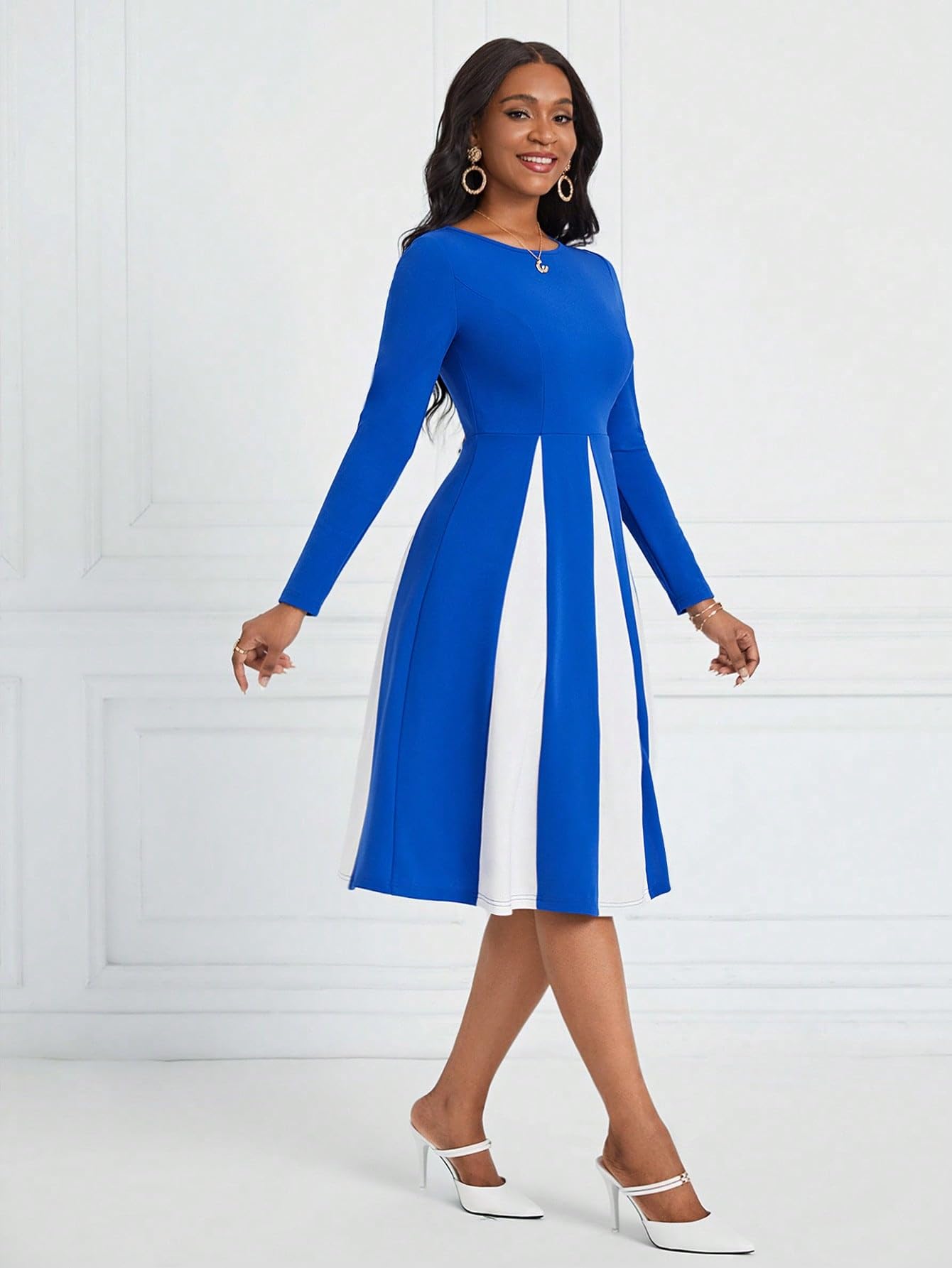 Women's Dresses Two Tone A-line Dress