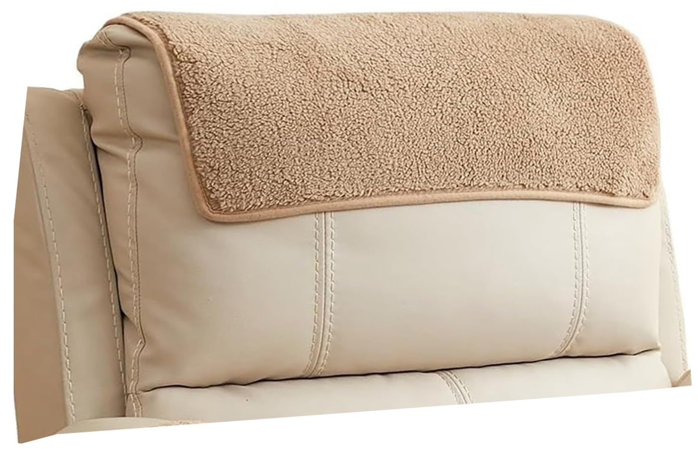 ILiemao Recliner Armchair Cover Nonslip Headrest Arm Slipcovers For Leather Sofa Reclining Chair Armrest Covers Soft Boho Small No With Pocket Cats Dogs Loveseat Outdoor Sectional(Camel,Headrest 1pc)