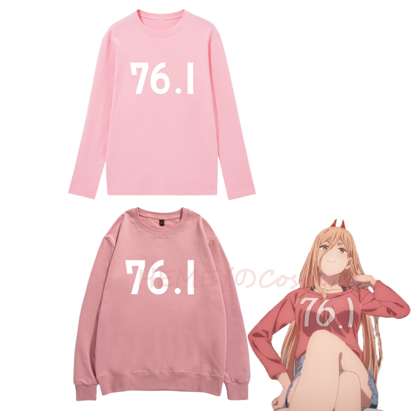 Amazon | Plazhen パワー 印象 パーカー Tシャツ 76.1 可愛い 日常服