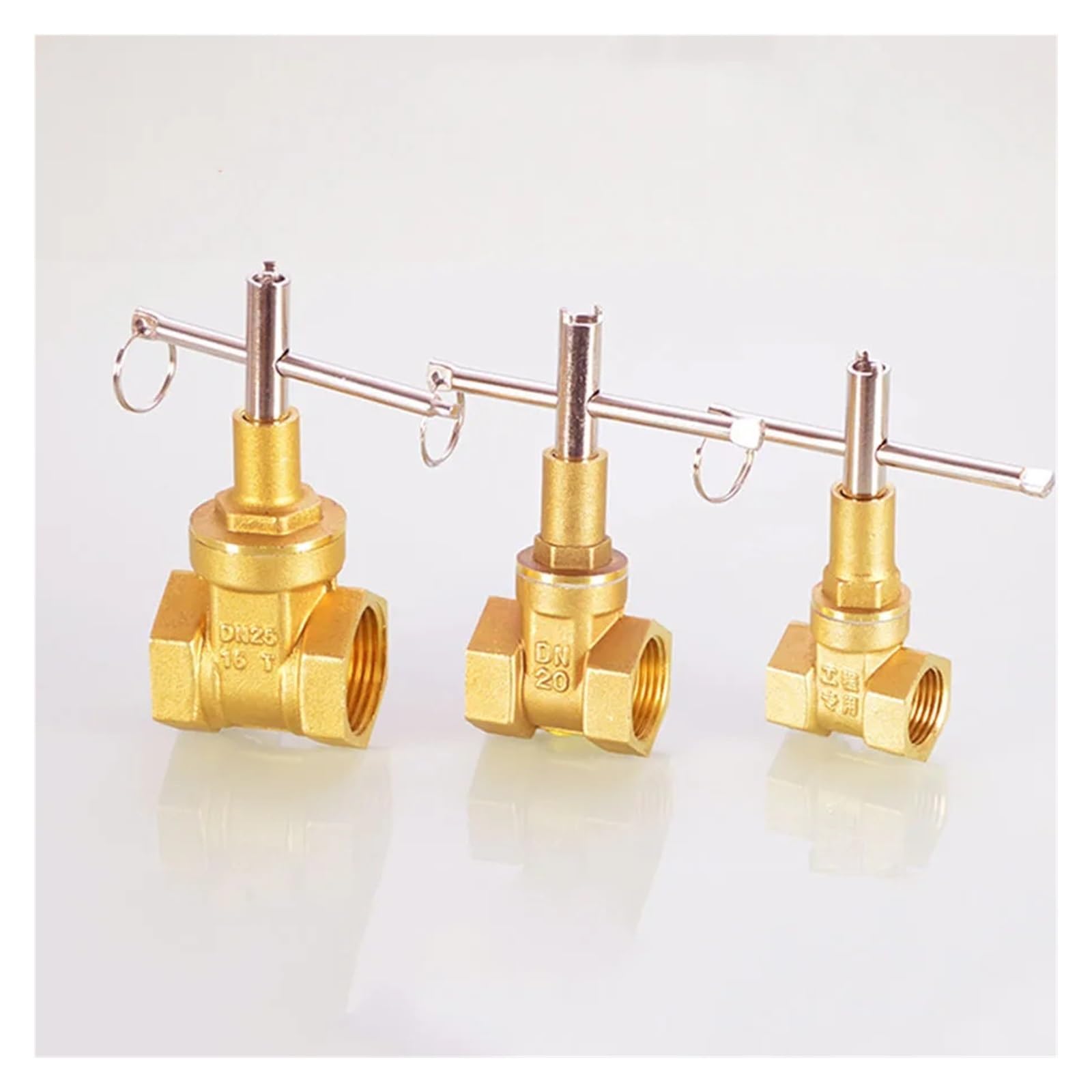 Miedziany zawór gilotynowy 1/2" 3/4" 1" DN15 DN20 DN25 do przełącznika wodomierza, adapter antykradzieżowy zawór nawadniający (bez klucza, G1 1)