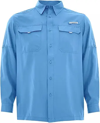 HABIT Men's Fourche Mountain Long Sleeve River Guide Fishing Shirt - UPF 40+ UV Protection