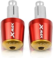 Vista 5 de Contrapeso motocicleta 7/8 "0.866 in manillar Grips extremo manillar tapa tapa enchufe para Yamaha Xmax X-MAX 125 250 300 400 XMAX125 XMAX250 XMAX300