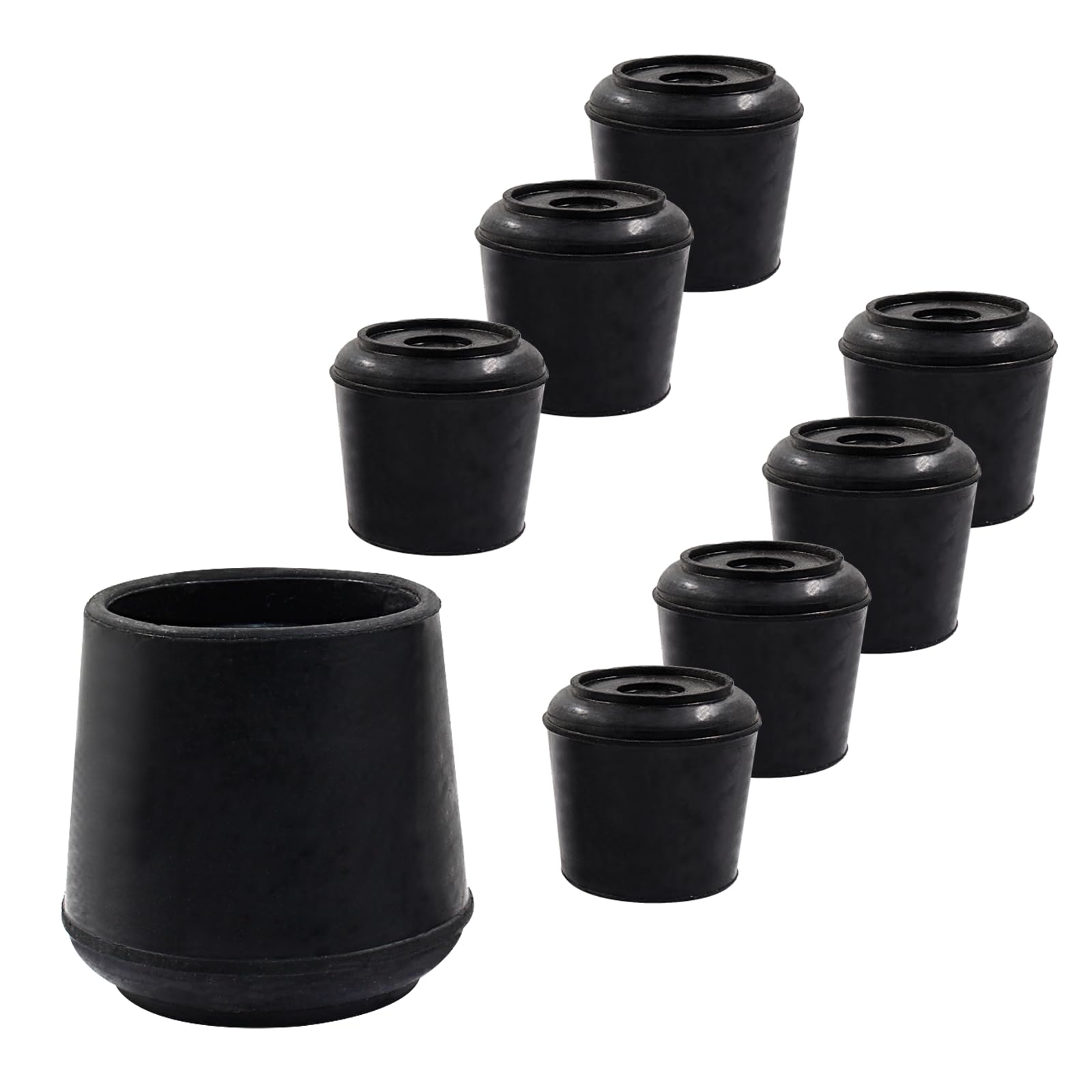 Suiwotin 24-Pack Black Rubber Chair Leg Caps – 2x1 Inch PVC Rectangle Tips, Anti-Slip Floor Protectors For Tables & Chairs - View #11