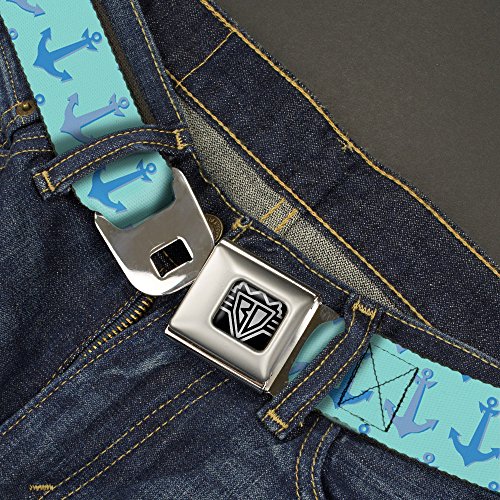Cinturón de seguridad Buckle-Down Anchor2 Monogram azul y rosa de 36 pulgadas 2