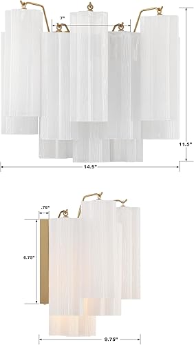 Miniatura 5 de Crystorama Addis 2 apliques de latón envejecido claro Latón (Aged Brass),Cromo pulido,https://www.amazon.com/dp/undefined