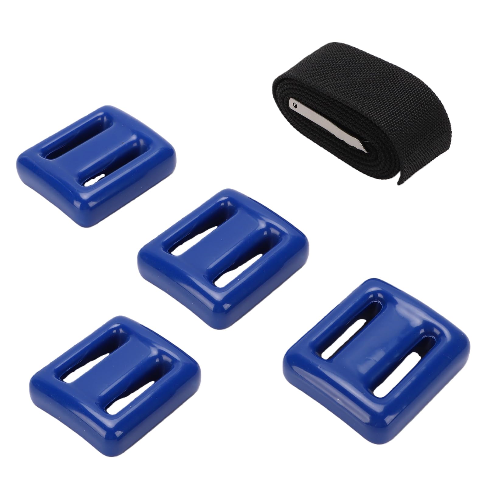 4 Pesas de Buceo Bloque de Metal Recubierto de 1 Kg de Cinturón de Buceo Equipo Versátil Listo para Usar para Apnea