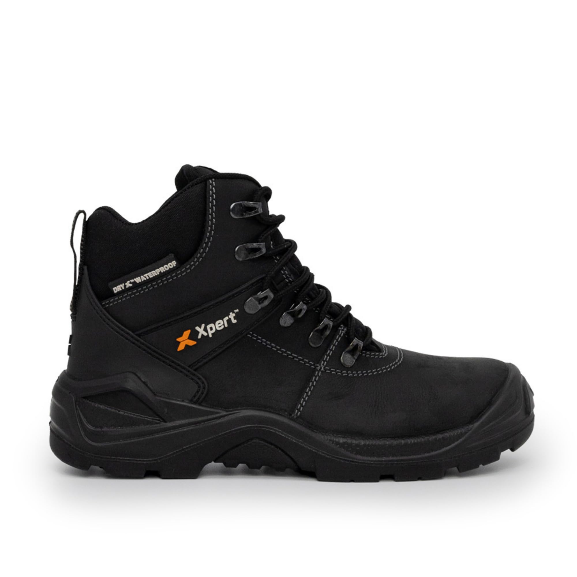 Xpert - Typhoon S3 Safety Boots. Lace Up Steel Toe Cap Shoes, Comfortable And Waterproof Work Boots For Men. S3 Rating With Midsole Design For Safety and Ankle Support