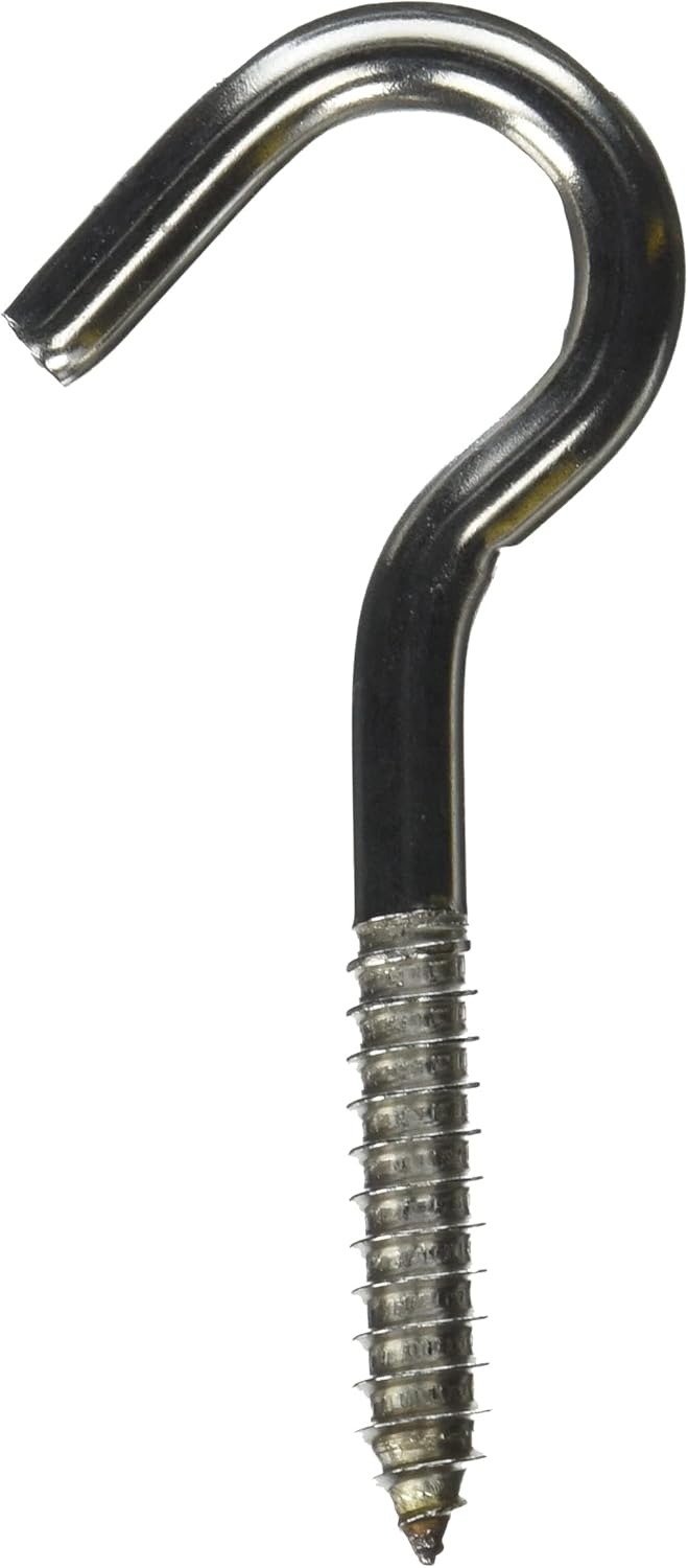 Manufacturer NATIONAL MFG/SPECTRUM BRANDS HHI 220822 National/Spectrum Brands HHI N220-822 Stainless Steel Screw Hook, 3/8 x 4-7/8 - Pack of 3
