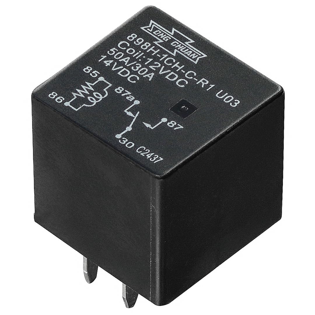 898H-1CH-C-R1 U03 12VDC 50A Mini 280 Automotive Relay with SPDT Flux Tight 5 Pin