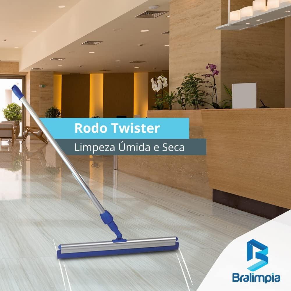 Rodo twister 48 cm com cabo - Bralimpia