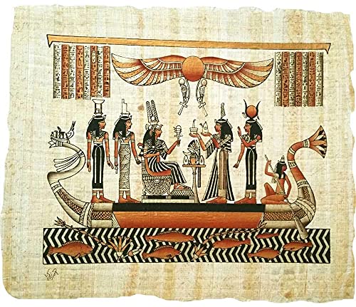Papyrus de Néfertari déco égyptienne pour salon élégant