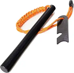 Kaseamu Varas de ferro 1,27 cm x 15,24 cm, ferramenta premium de sobrevivência para iniciante de incêndio com haste de ferro, kit inicial de pederneira e aço, mais de 20.0000 golpes, haste de ferro