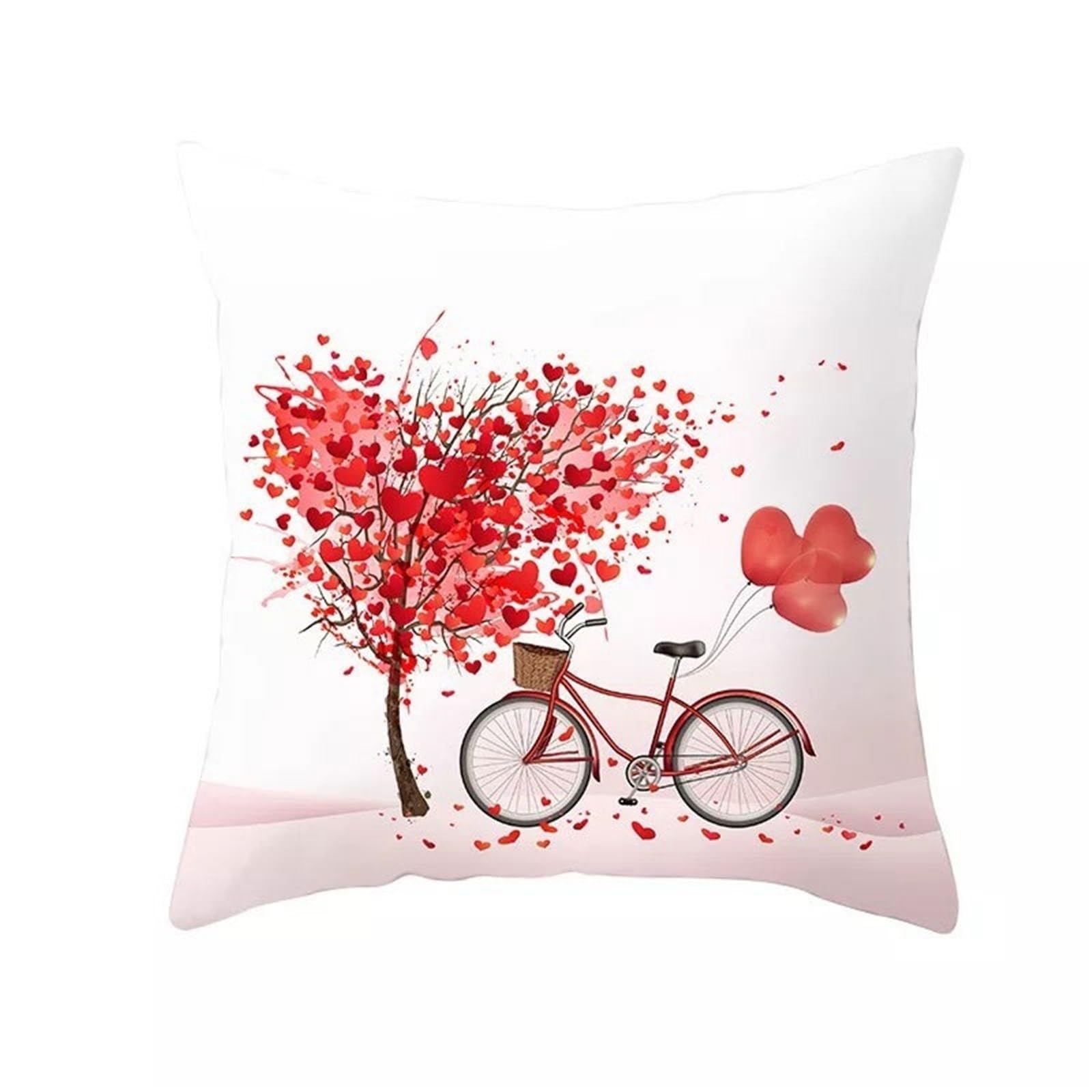 Taie d'oreiller pour couple 50x50 cm lot de 4 rouge Saint-Valentin