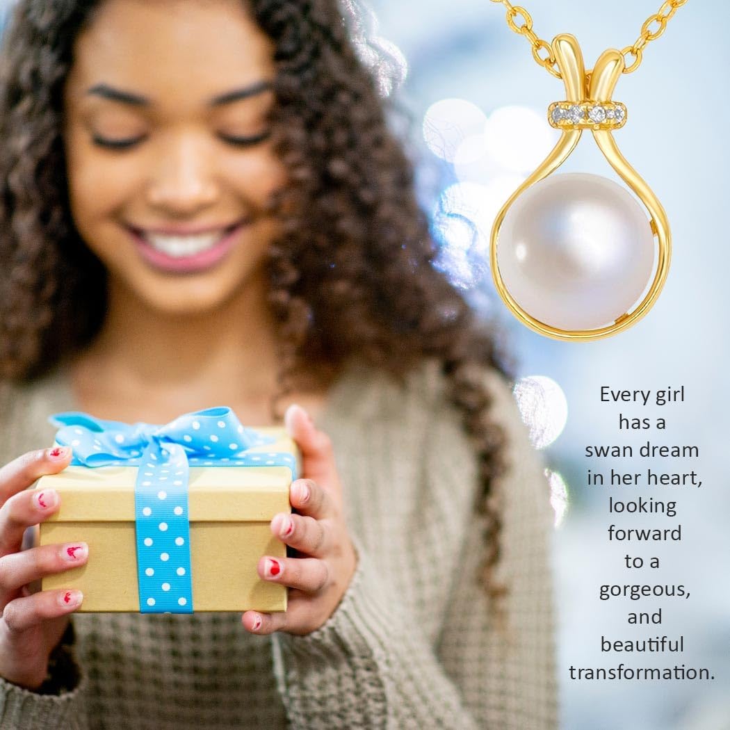 Granddaughter Necklace - Granddaughter Gifts from Grandma, Granddaughter Necklace, Granddaughter Birthday Gifts, Sterling Natural Pearl Necklace for Granddaughter with Message Card and Luxury Gift Pac - Image 3