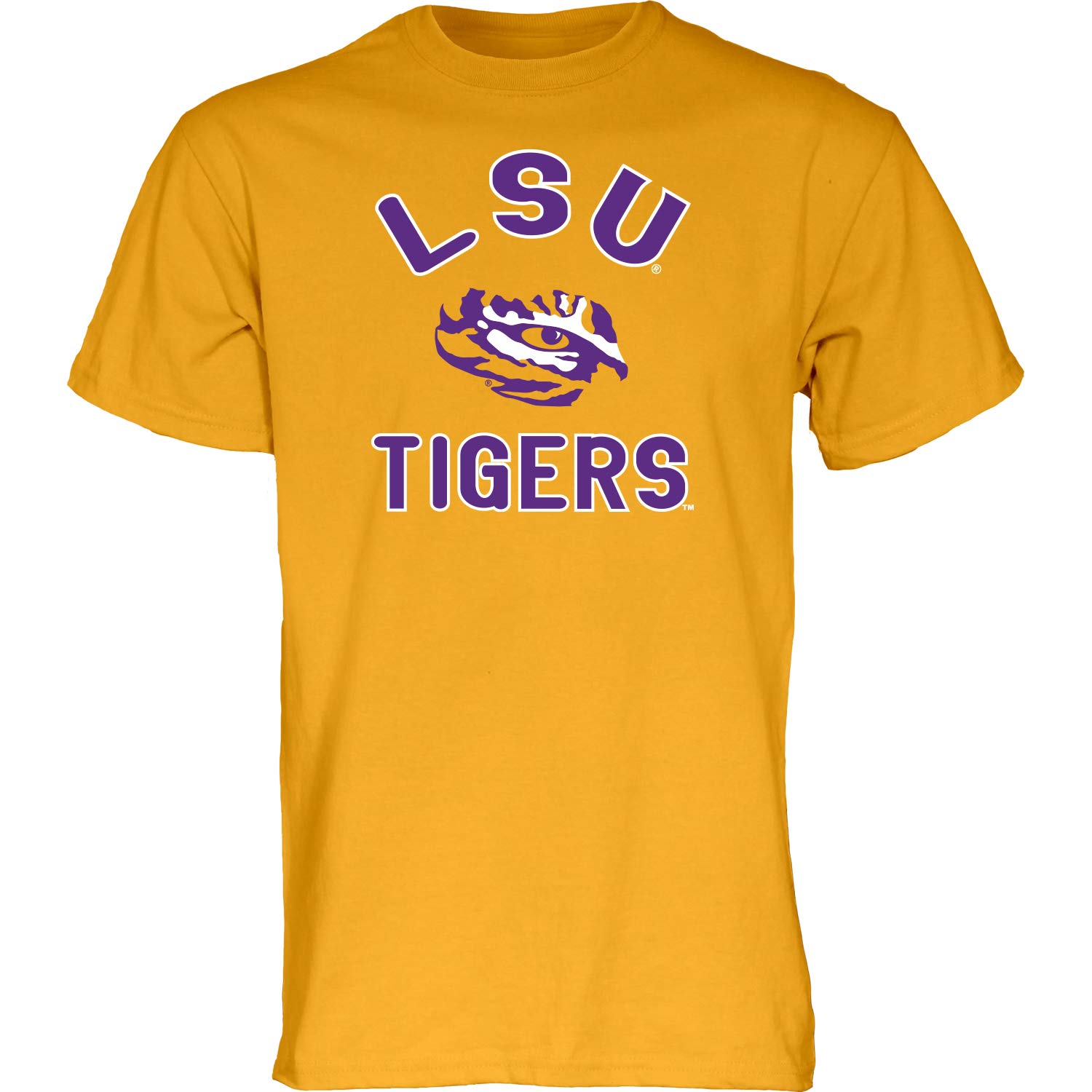 Blue 84 NCAA LSU Tigers Mens T Shirt Line Up Secondary Color, LSU Tigers Gold, Medium
