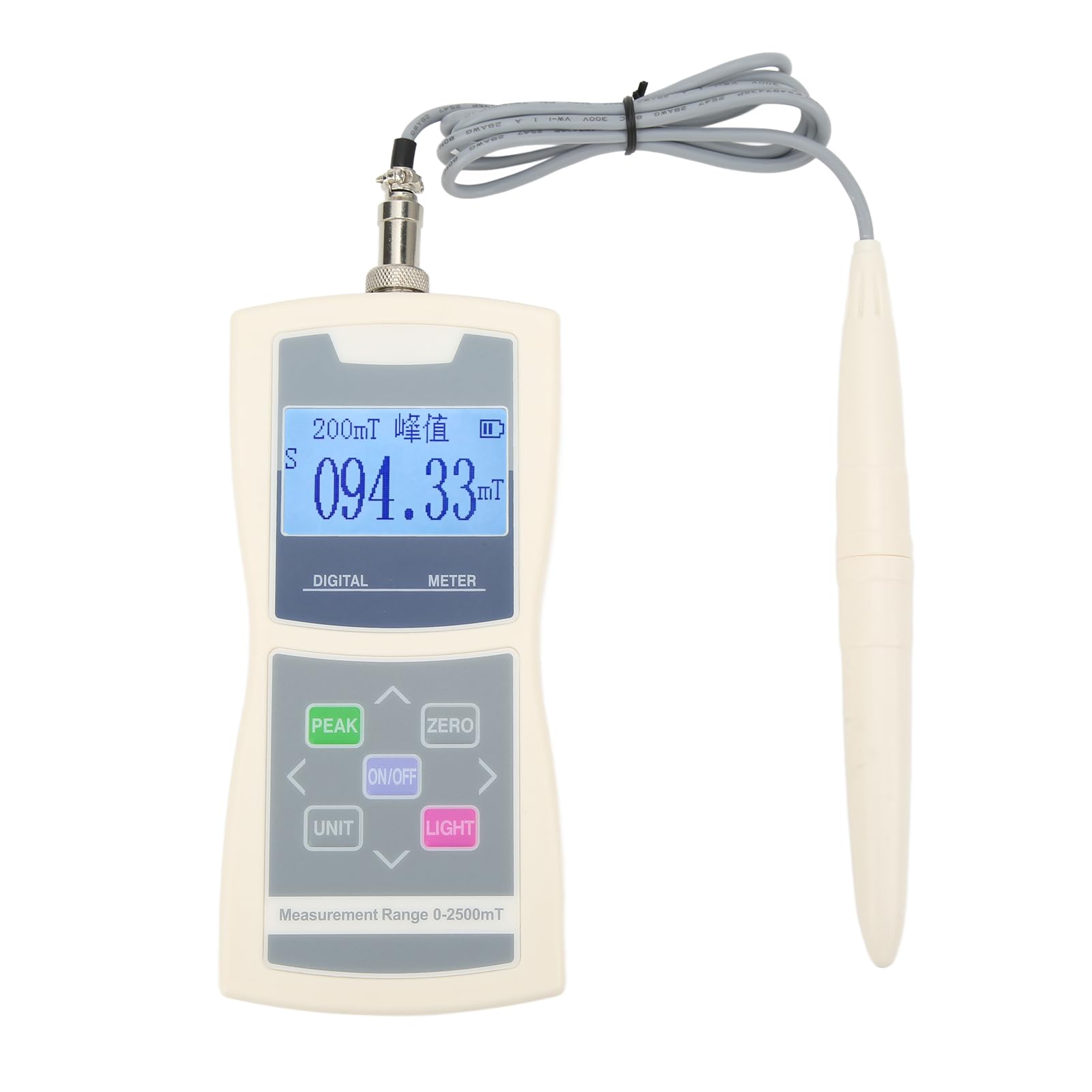 Misuratore di Gauss Digitale Portatile con Rilevatore di densità Magnetica F con Sonda per il Controllo dei Campi Magnetici Permanenti
