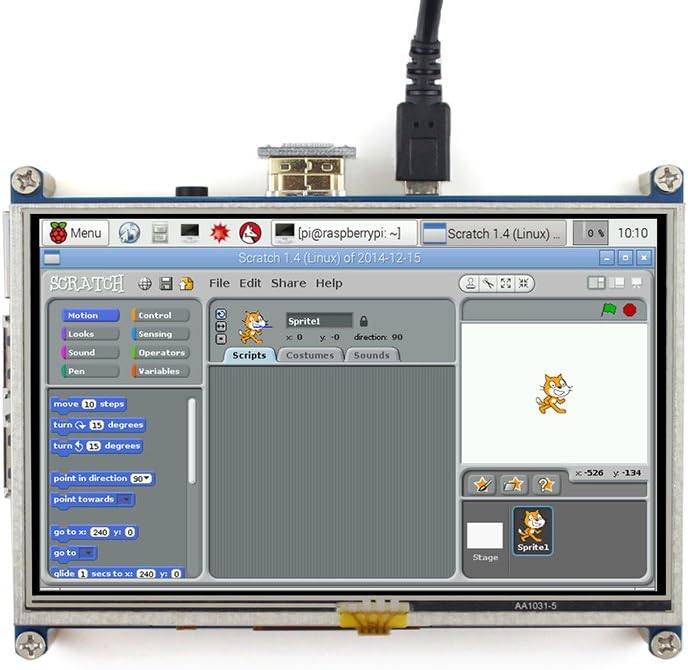 5inch for Raspberry pi HDMI LCD Display Module Resistive Touch Screen 800 * 480 High Resolution HDMI Interface for Raspberry Pi Directly Connect
