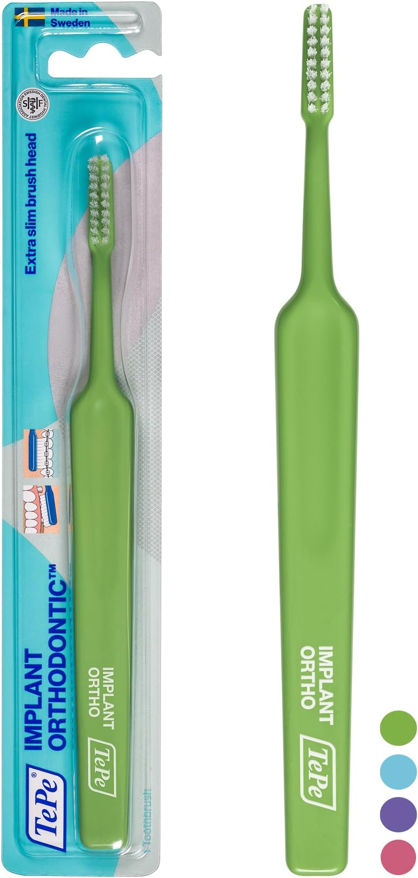 Implant Orthodontic Soft Toothbrush ñ Extra Narrow Brush Head Thin Neck 1Pk