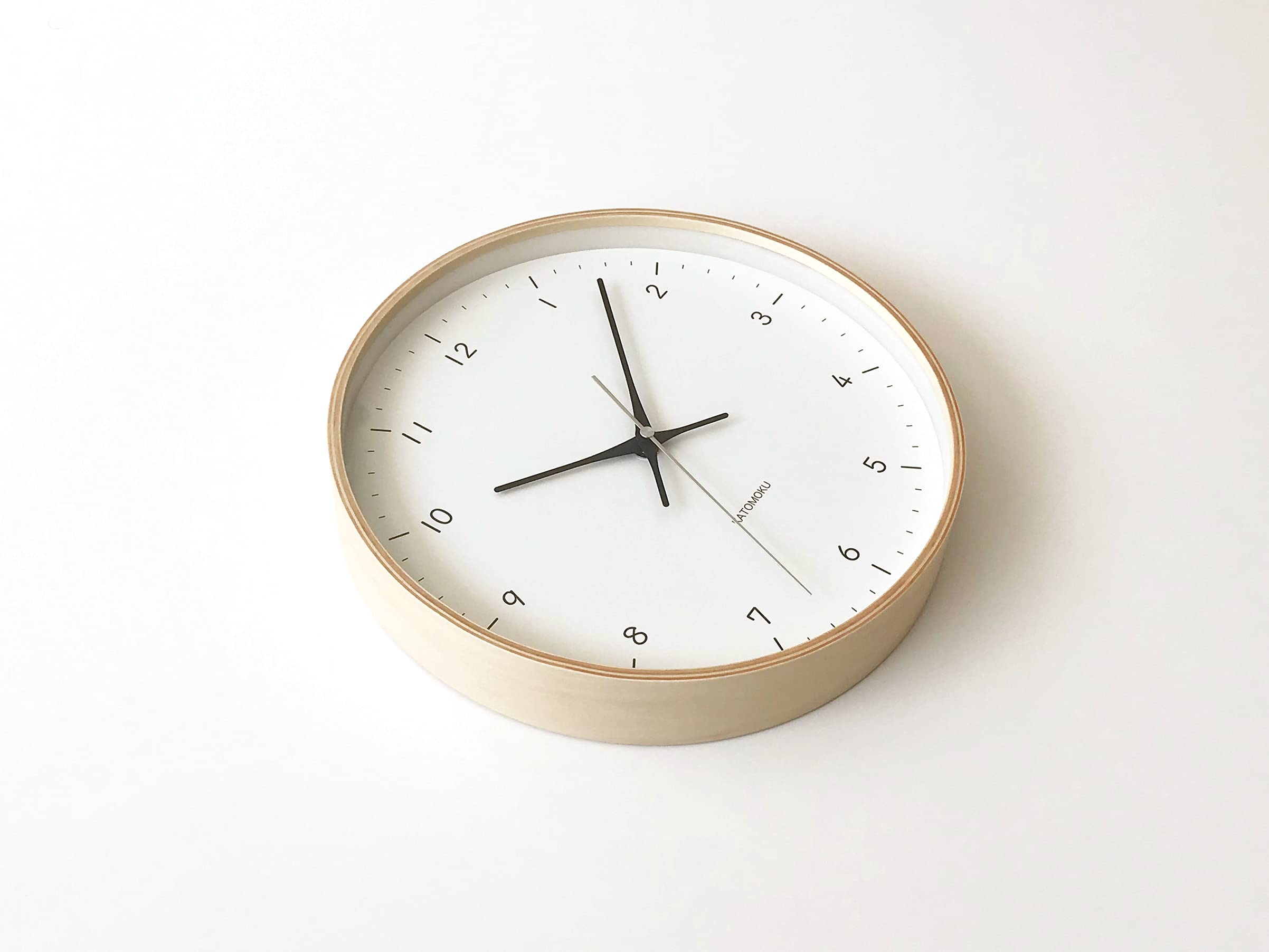 KATOMOKU plywood wall clock 12 ナチュラル連続秒針 Amazon.co.jp: KATOMOKU plywood wall clock 12 km-80NA ナチュラル