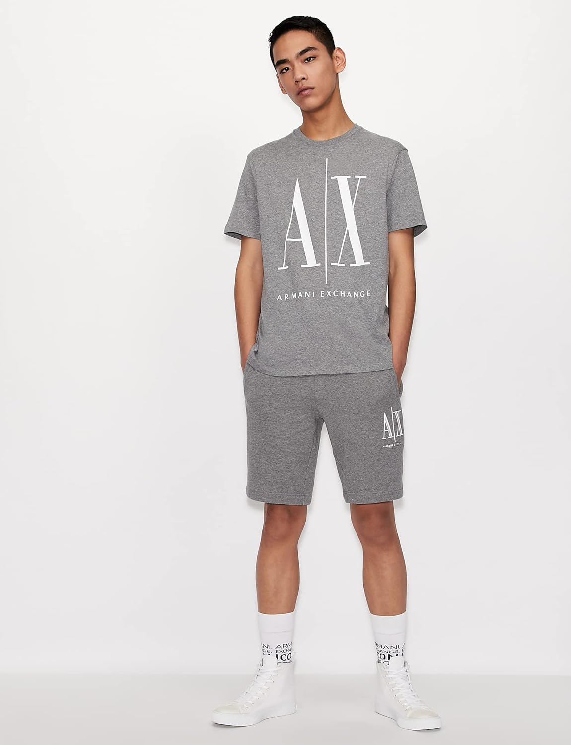 Crewneck t-Shirt That Includes Large Armani Exchange Logo from The 90's. - Image 3