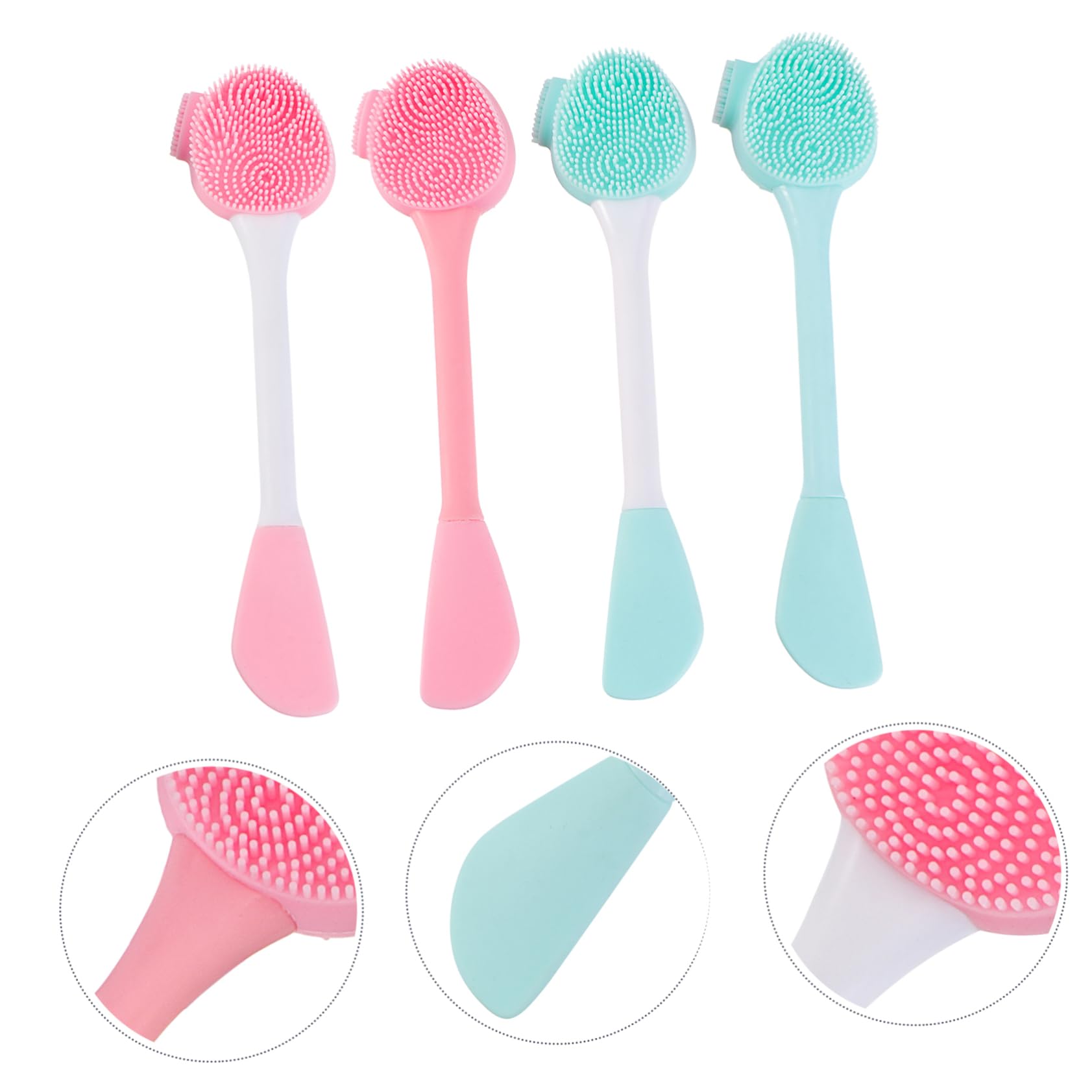 DOITOOL 3 Juegos De Cepillos Faciales De Silicona Para Lavado Facial Para Limpieza Facial Manual (4 Piezas X 3)