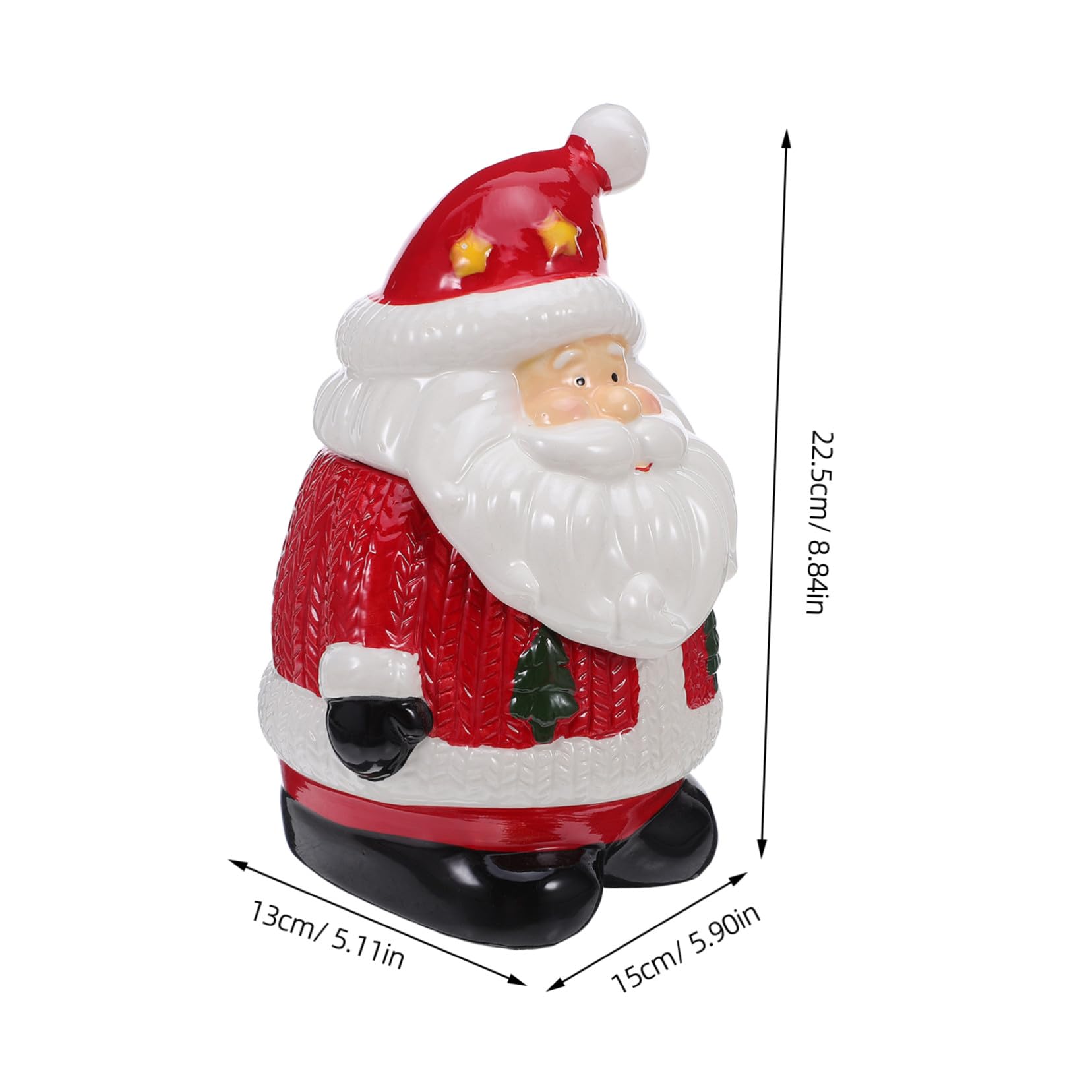 TOPBATHY Pot de bonbons biscuits décoration de noël Conteneur de bonbons de vacances Conteneur des friandises Pot de thé étanche des aliments