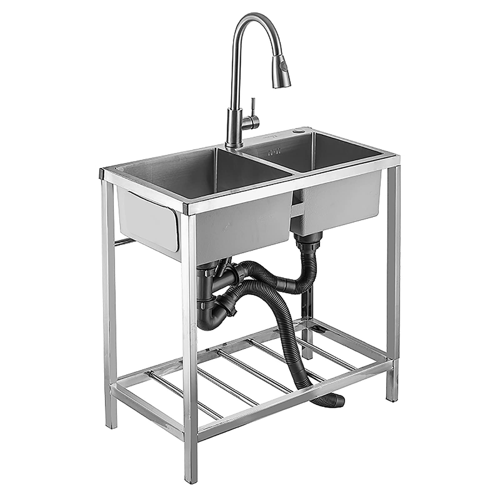 Buy Commercial Restaurant Sink 2 Compartment, Stainless Steel Utility