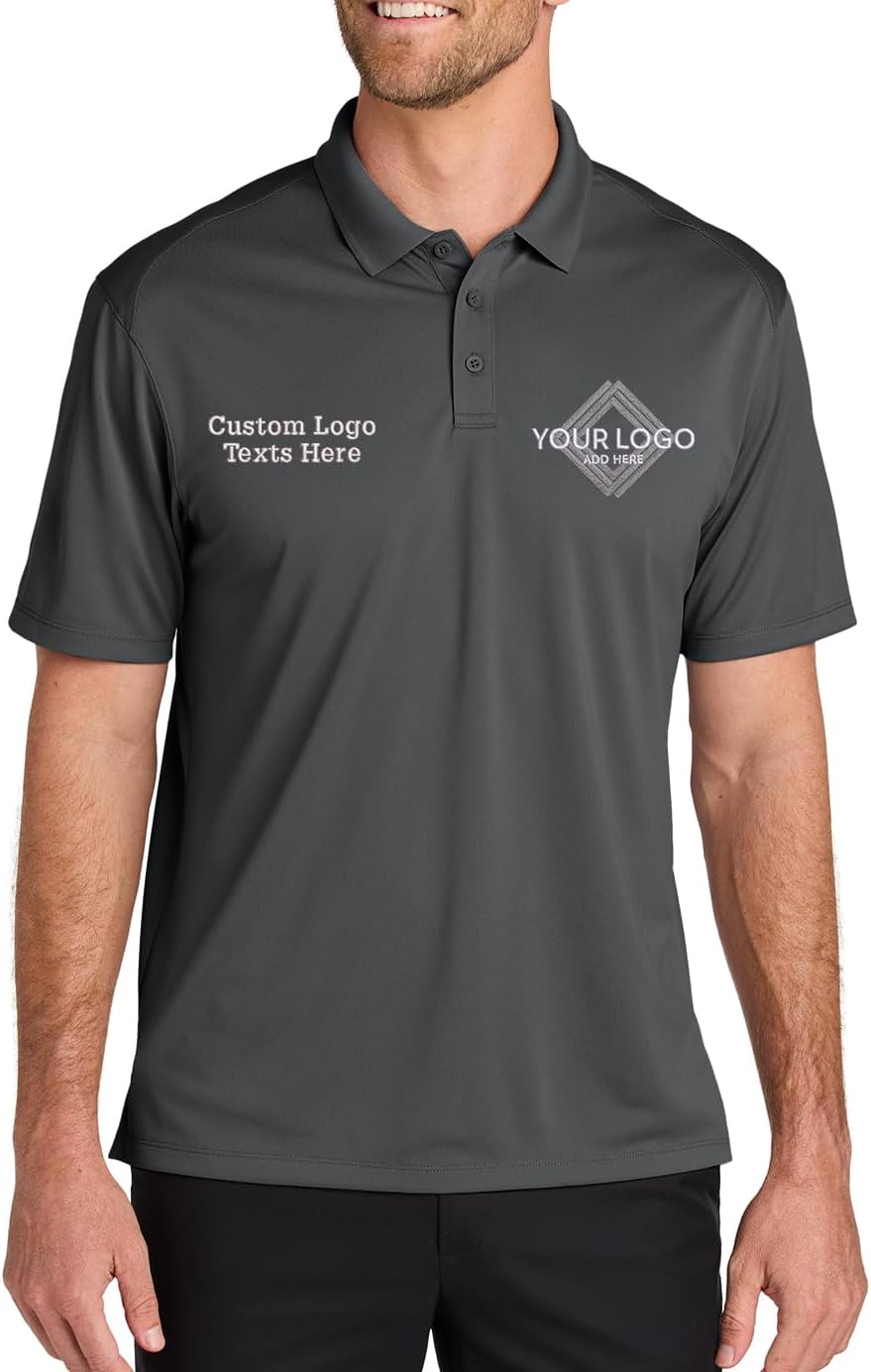 INK STITCH Men K240 Custom Embroidery Add Logo Texts Wearever Performance Pique Polo Shirts