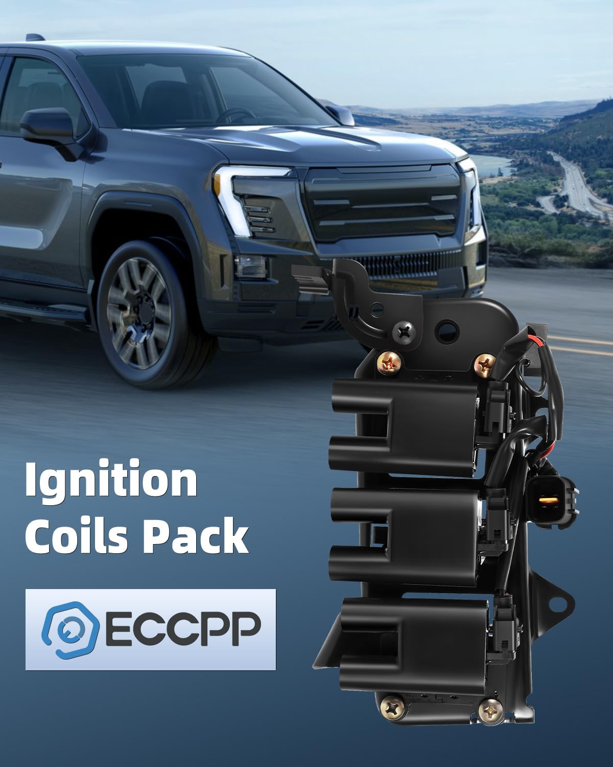 ECCPP ignition coils Pack of 1 UF425,coils packs,for Hyundai Santa Fe V6 2.7L 2001-2006,Tiburon V6 2.7L 2003-2008 27301-37118,UF425