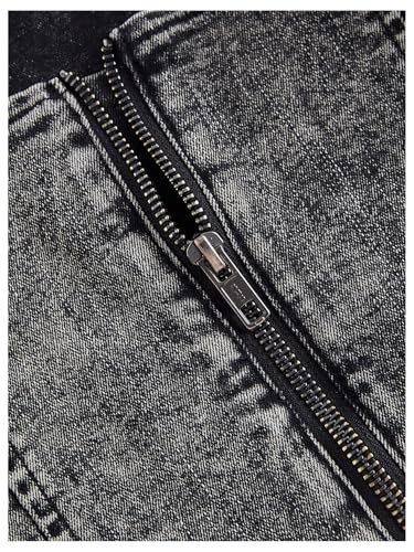 Milumia Women's Plus Size Square Neck Denim Corset Tank Top Sleeveless Asymmetrical Hem Crop Tops4