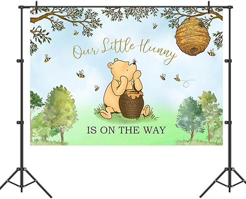 Miniatura 2 de Fondo clásico para baby shower de bebé para niños, abejas de dibujos animados azules, decoración de fondo para fotos de cumpleaños, baby shower,