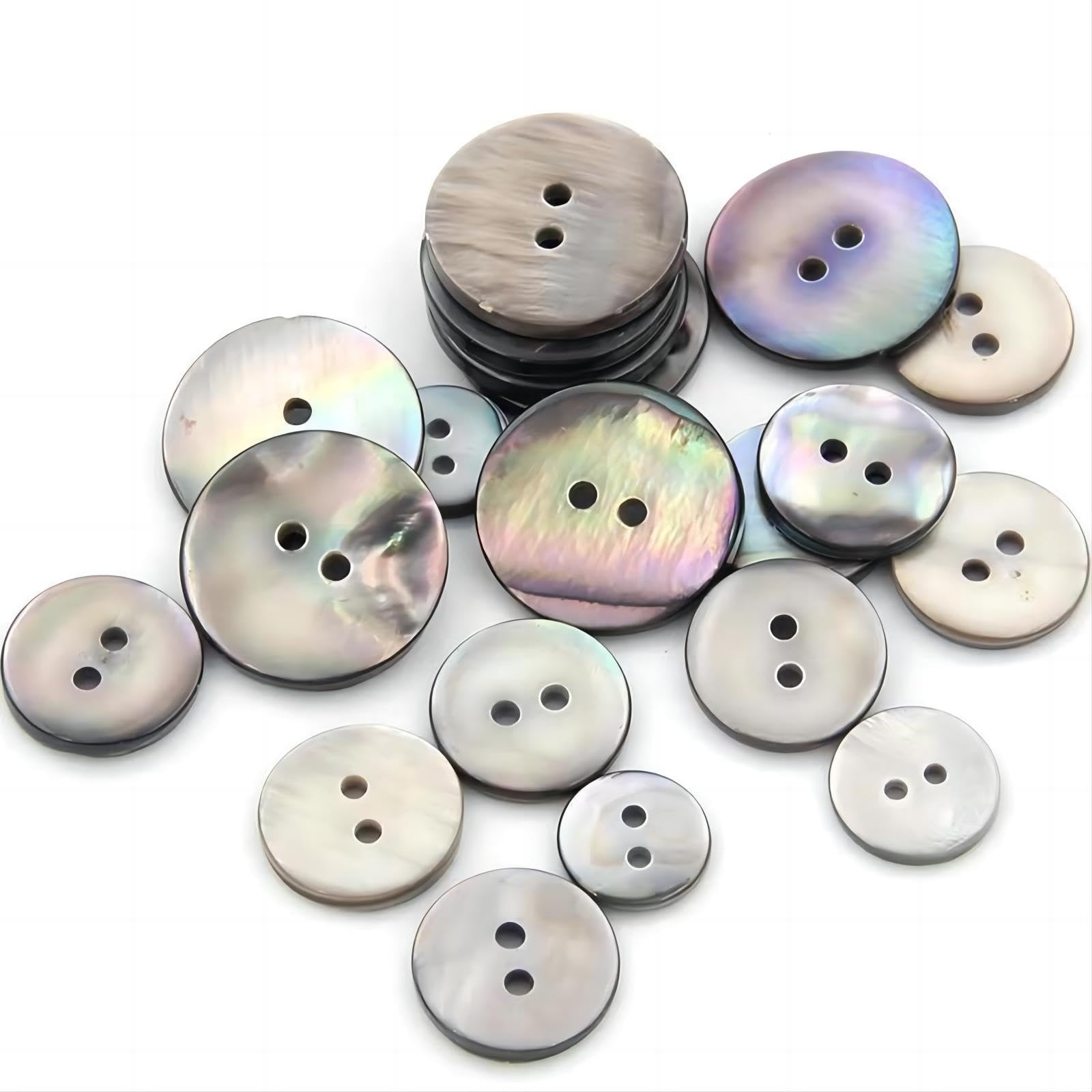 20 Natürliche Perlmuttknöpfe, 2-Loch, 20 Mm – Glänzende Muschelknöpfe Für Hemden, Jacken & Anzüge, Aus Echter Muschel