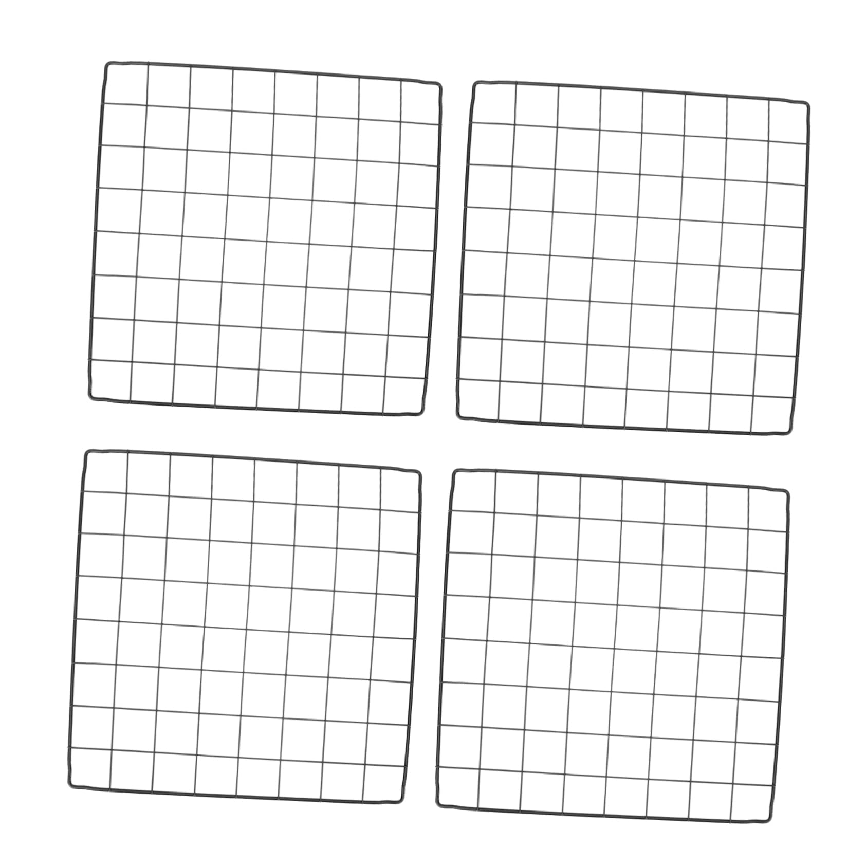 Filets de clôture fer pour cage à chien et animaux noir x4