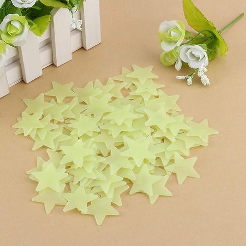 Miniatura 8 de 100 calcomanías 3D de pared en la oscuridad de estrellas en el dormitorio del bebé, niños, guardería, calcomanías de pared