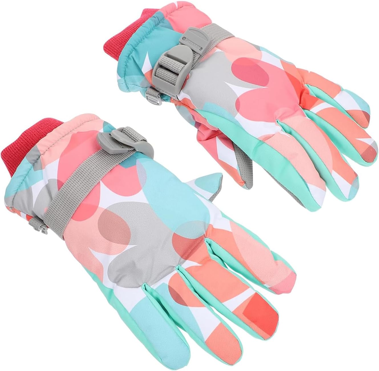 Non-Slip 1 Pair Kids Ski Gloves, Thickened and Warm, Winter Outdoor Colorful Good Gift