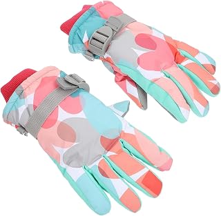 Cómodo 1 par de Guantes de esquí para niños, Gruesos y cálidos, Coloridos para Invierno al Aire Libre De Regalo