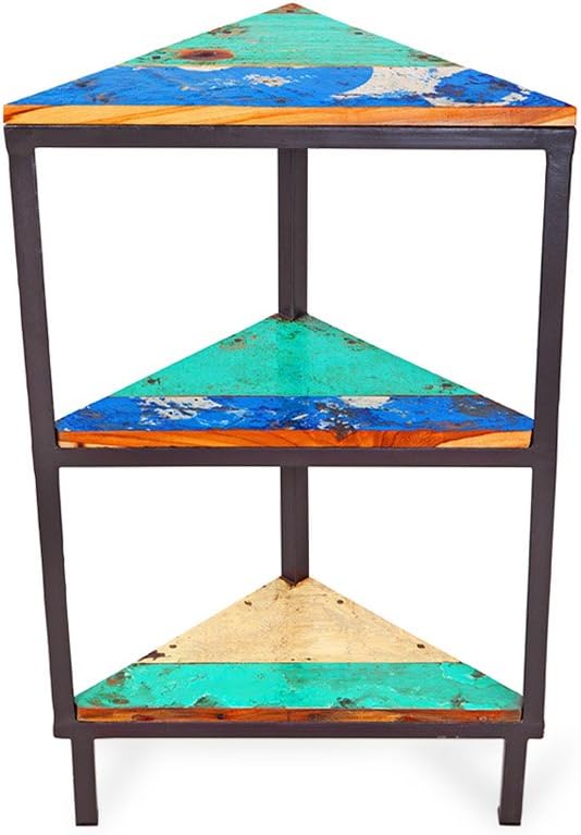 EcoChic Lifestyles Semaphore Reclaimed Wood Corner Shelf