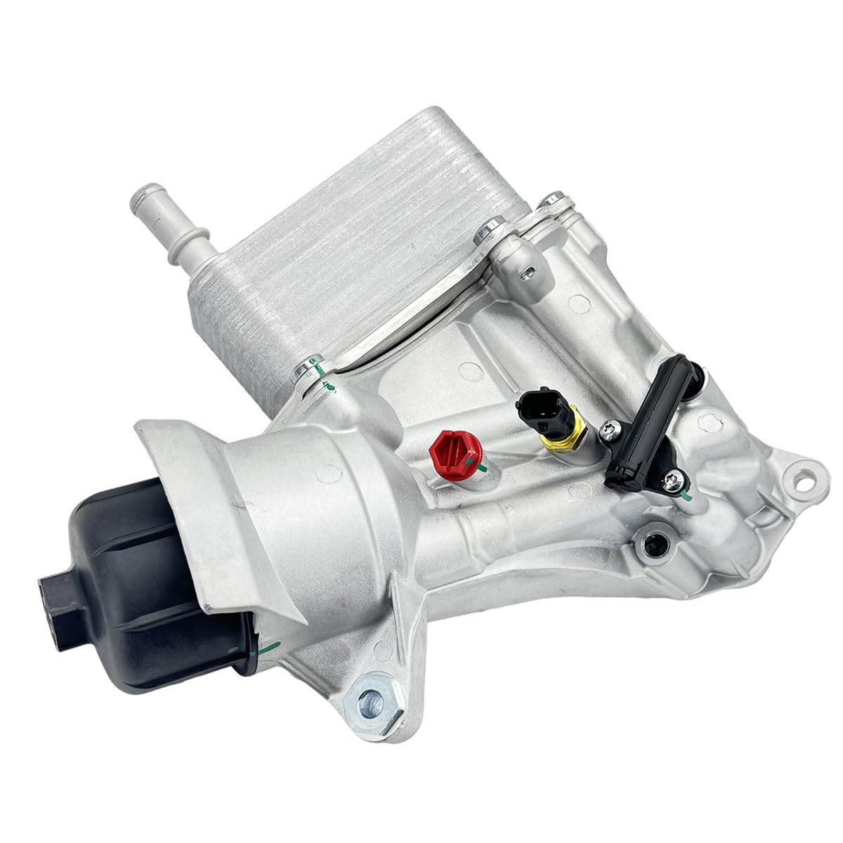 68229403AA Aluminum Engine Oil Filter Housing Compatible with 2014-2019 Ram 1500 3.0L V6 diesel, Replaces 68624177AA 68531248AA 46343220, Engine Oil Cooler Filter Housing