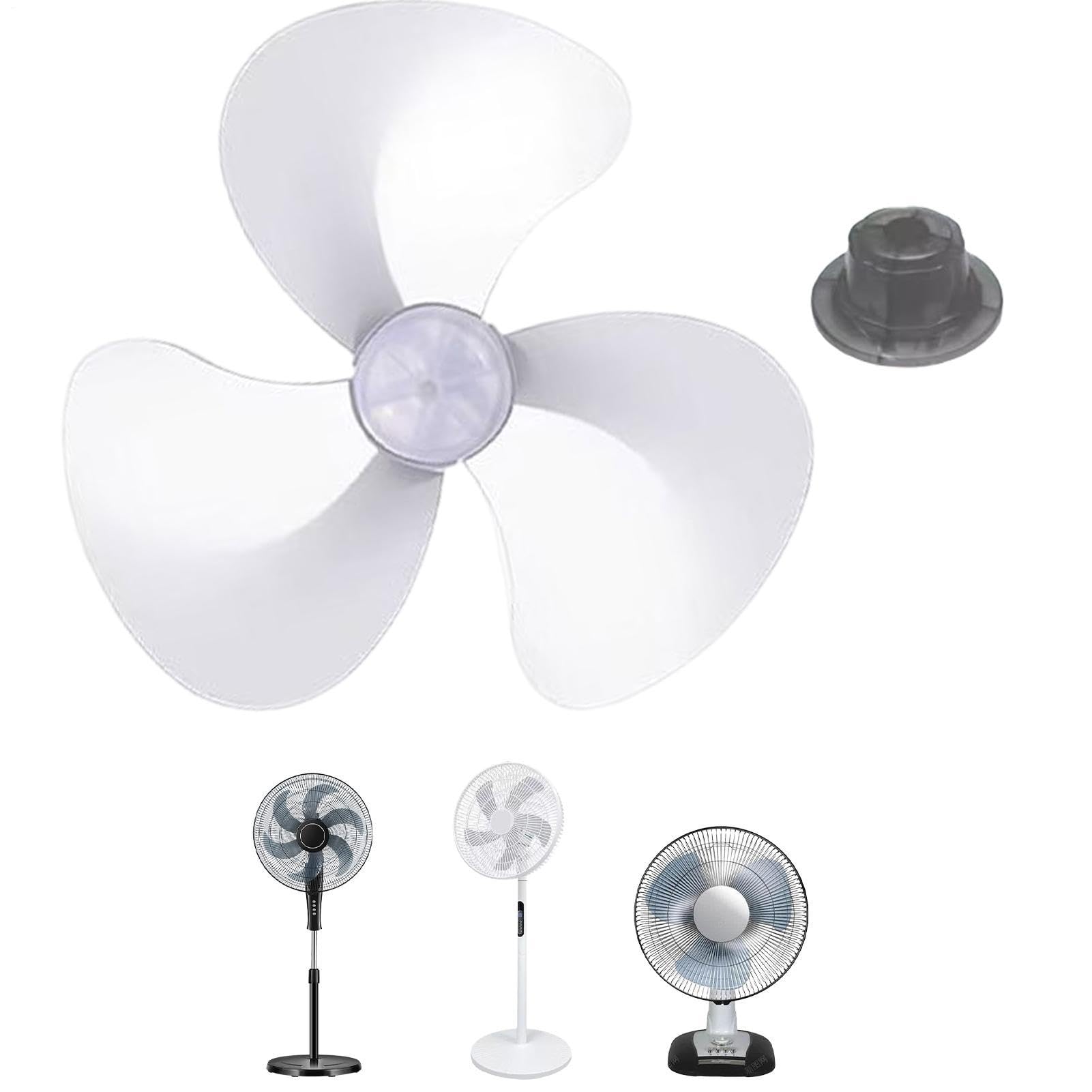Generisch Ventilator Flügel Ersatz 40 Cm – Universal 3‑Blatt Propeller Mit Mutterabdeckung | PP Kunststoff, Leicht & Robust | Ersatzteil Für Standventilator, Tischventilator & Bodenventilator