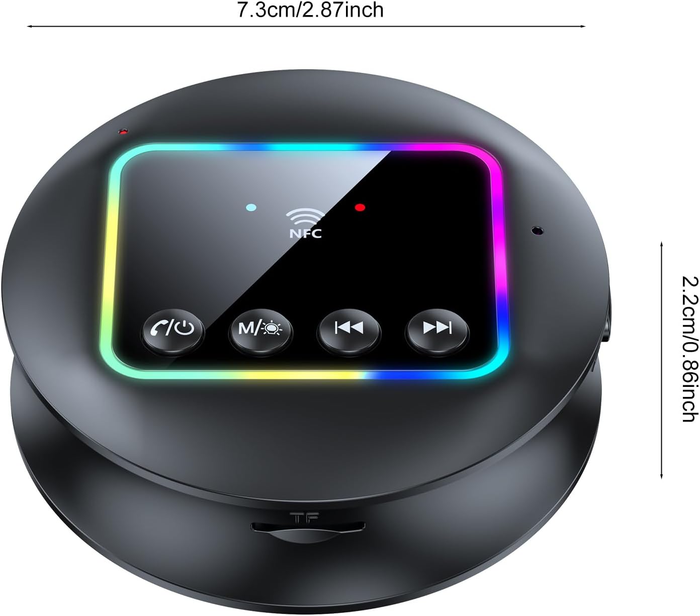 ടോപ്പ് ഡൗൺ view of the Docooler GT77 adapter with dimensions labeled