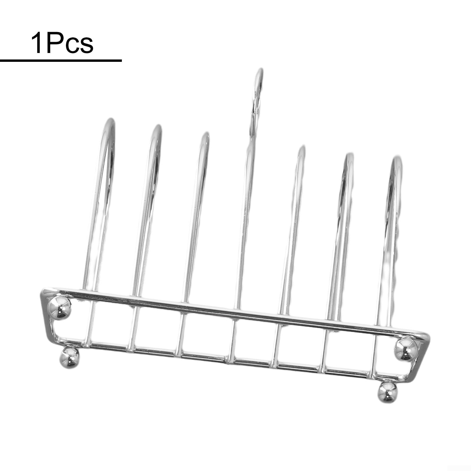 Porta Pane Tostato in Acciaio Inox a 6 Fette, Supporto per Pane e Griglia di Raffreddamento per Accessori per Friggitrice Ad Aria, Organizer per la Conservazione del Pane, (Stile