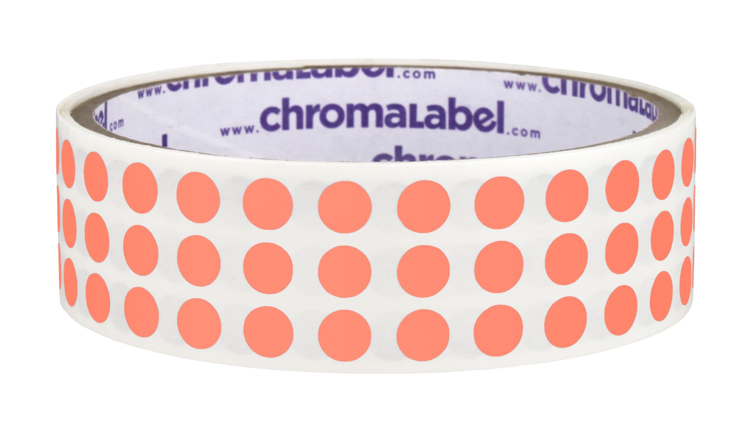 ChromaLabel 1/4 inch Color-Code Dot Labels | 1,000/Roll (Salmon)