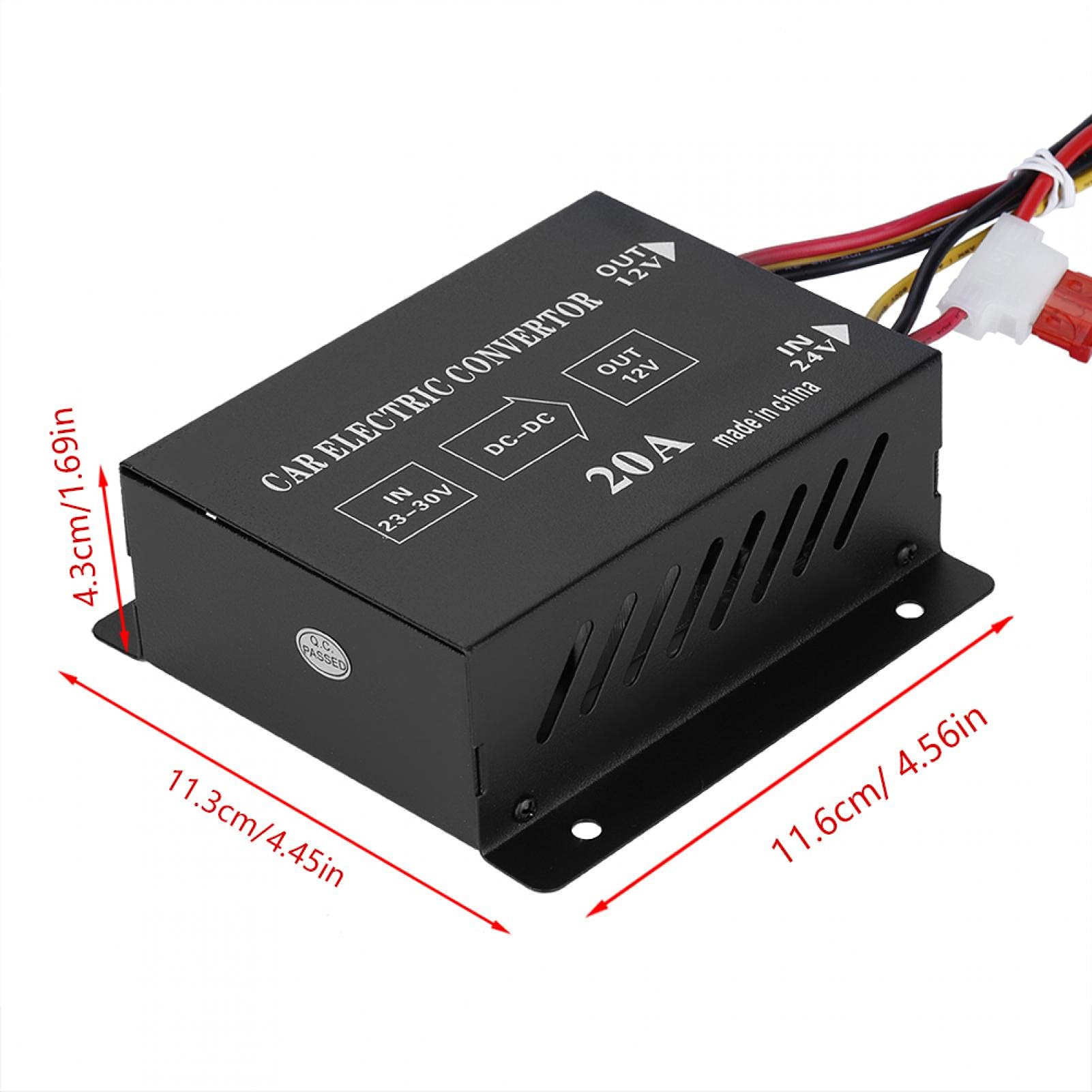 YABOANG Convertitore DC/DC da 9-32V a 12V, convertitore di tensione DC
