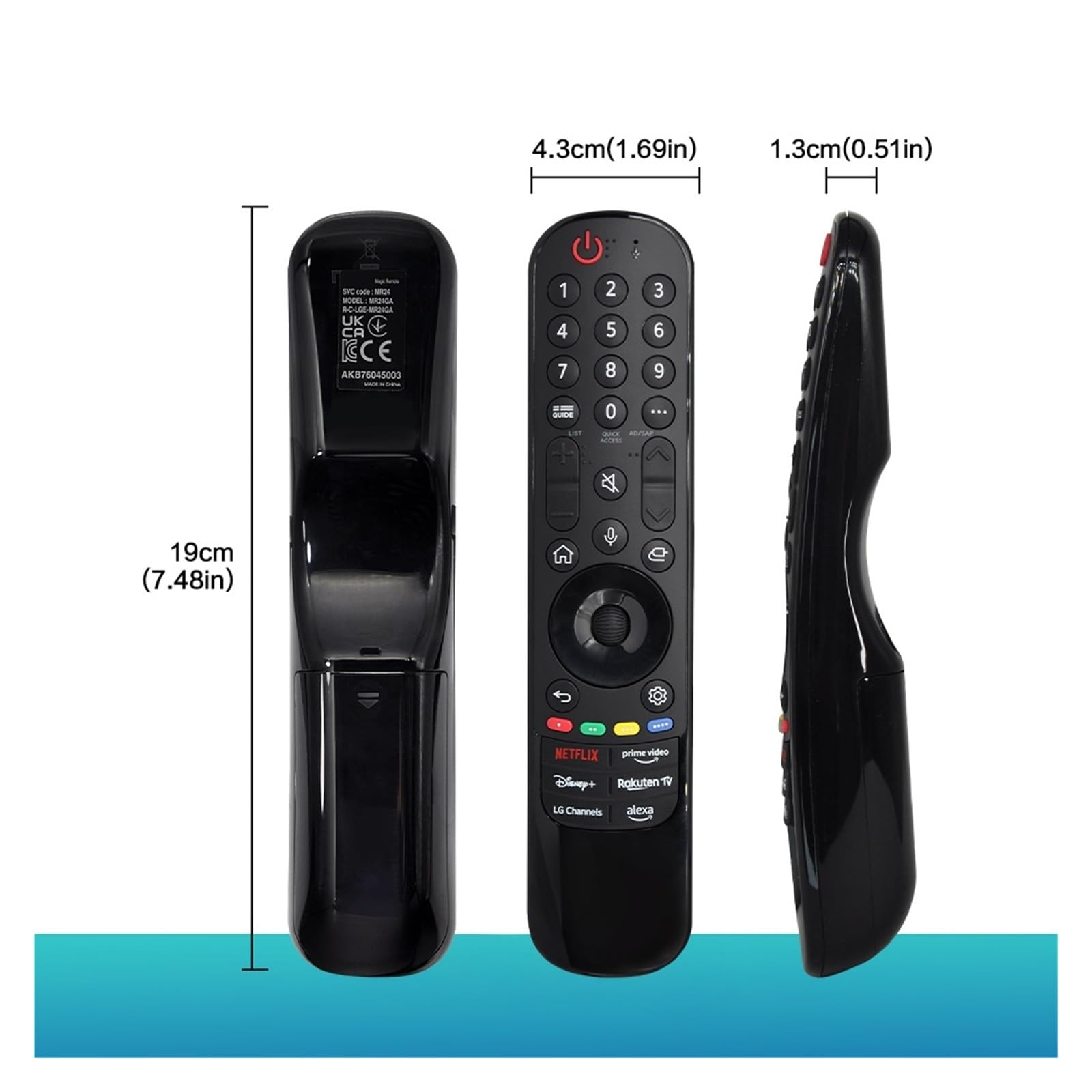 Telecomando vocale intelligente MR24GA AKB76045003 for TV 43NANO81T6A Smart TV OLED con funzione vocale e puntatore
