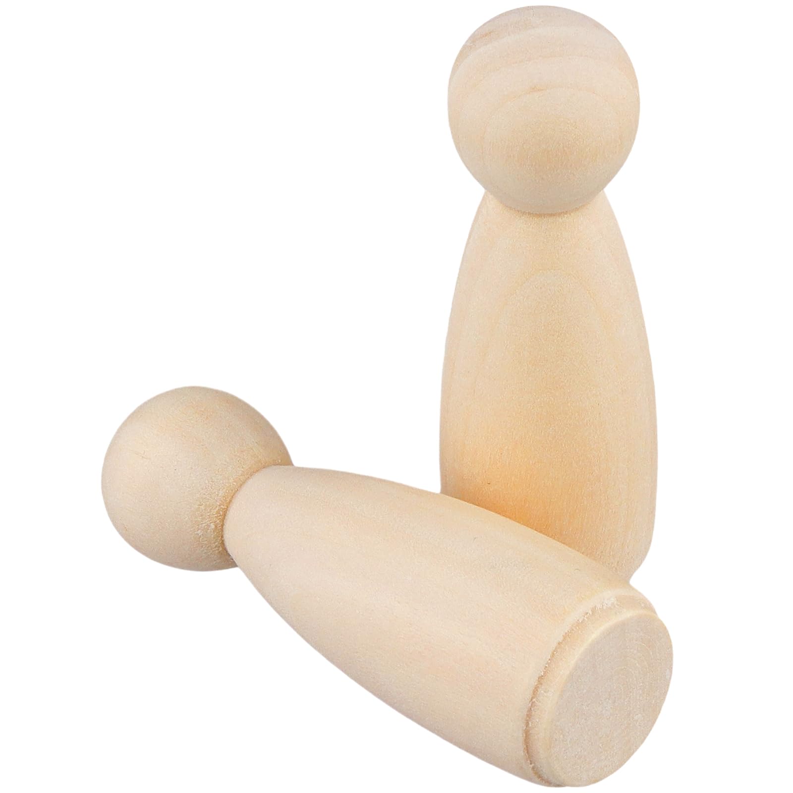 40 figuras de madera para pintar, 75 mm, figuras de madera sin terminar, para manualidades, decoración
