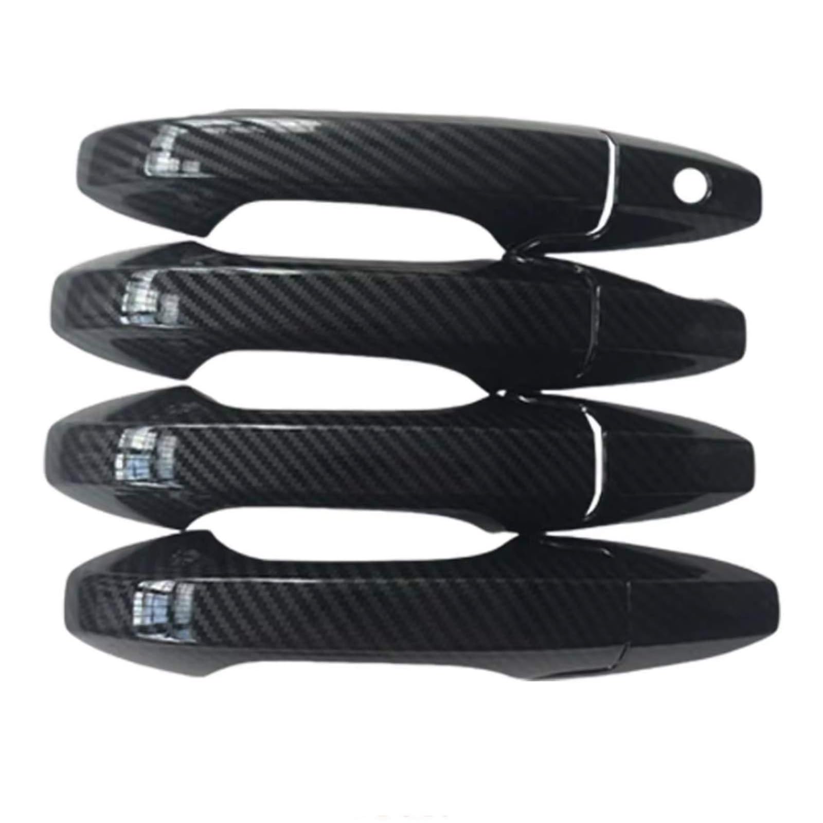 Jjrfvbgt Carbon Fiber Door Handle Trim Compatible With Acura For Tsx 2005 2006 2007 2008 2009 Glossy Black Silver Car Exterior Door Handle Housing(Carbon Fiber)