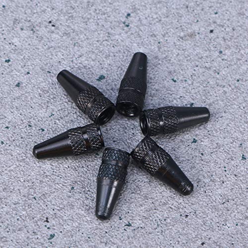 Zerodeko 6 Pcs Black Aluminum Alloy Bike Tire Caps for French Valves Anti-Rust Dust Covers with Smooth Thread Easy to Install Sealing Protection for Road and Mountain Bikes miniatura 4