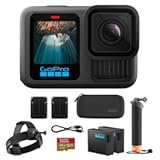 Hero13 Black 27MP Waterproof Action Camera - Special Accessory Bundle | 5.3K60 Ultra HD Video w/Handler, 2 Enduro 1900mAh Batteries, 64GB Extreme microSDXC Memory Card and Head Strap 2.0