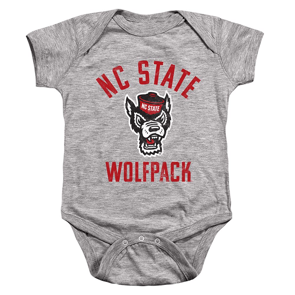 NC State Wolfpack Official Wolfpack Unisex Infant Snap Suit for Baby,Athletic Heather, 12 Months