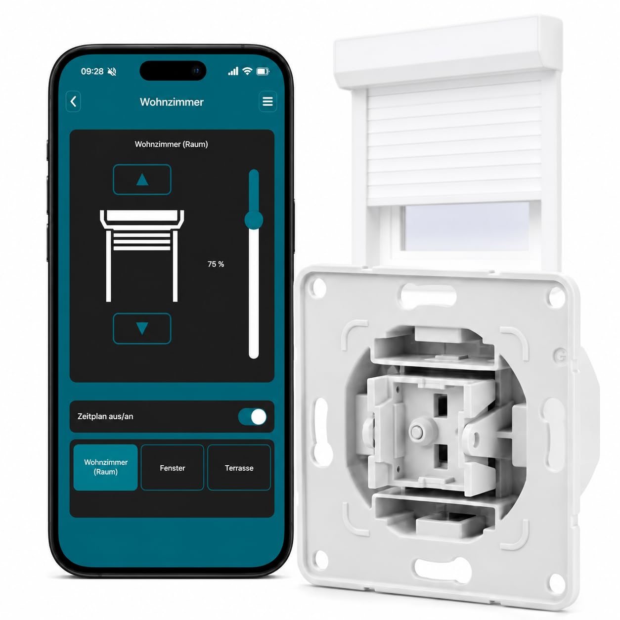 Eurotronic ET Shutter WiFi Rollladenschalter (2,4 GHz WLAN), Grau